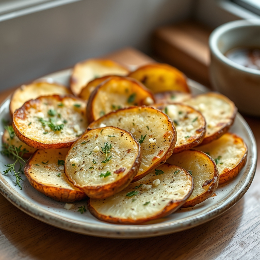 Herbed Baked Potato Slices with Optional Cheese